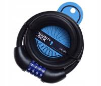 Blokada Rowerowa Zapięcie Do Roweru Linka Na Kod Długość 1500 mm Czarne