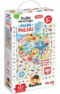 Puzzle Obserwacyjne Mapa Polski CzuCzu 117 elementów dla dzieci 5+