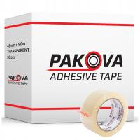 TAŚMA Pakowa Transparent 48/100y Klejąca BEZBARWNA PAKOVA 36szt