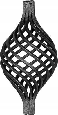 KUREK koszyk kuty, kute, cebulka, 16x16mm do bram