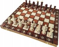 Шахматы посол красное дерево-35см классический-дерево