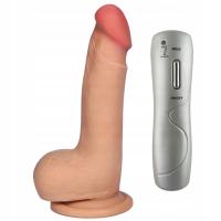 ВИБРАТОР ВИБРИРУЮЩИЙ ФАЛЛОИМИТАТОР С ПРИСОСКОЙ ЯИЧКАМИ ДЛЯ ПУЛЬТА ДИСТАНЦИОННОГО УПРАВЛЕНИЯ 7 РЕЖИМОВ МОЩНЫЙ