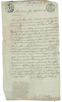 Акт о знакомстве Мошковича с Казимежем 1810 г. рукопись