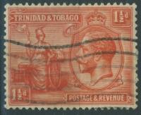 Trinidad Tobago 1 1/2 d. - George V , Britania
