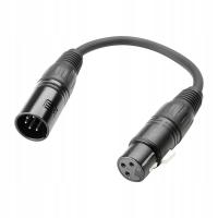 Przewód adapter wtyk XLR - XLR Adam Hall 3- i 5-stykowy XLR 0,2 m