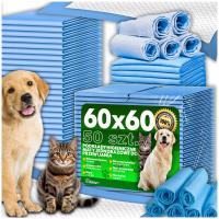 PODKŁADY CHŁONNE HIGIENICZNE MATY JEDNORAZOWE DLA ZWIERZĄT 60x60cm 50 SZT
