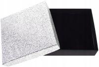 Pudełko Kwadratowe na Biżuterię 8,5x8,5 cm SREBRNE