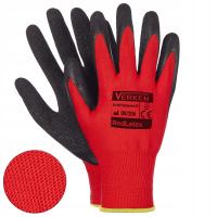 Rękawice robocze ochronne czerwone LATEX rękawiczki budowlane rozmiar 10