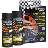 SPRAYPLAST SET CZARNY POŁYSK GUMA W SPRAYU DUOPACK