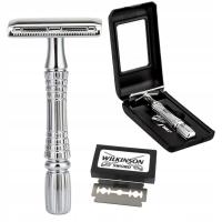 Tradycyjna Maszynka Do Golenia Klasyczna Z Lusterkiem W Etui + Żyletki
