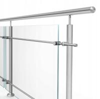 Balustrada nierdzewna balkonowa szklana schodowa barierka długość 3 m