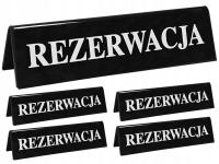 5 SZT -1 SZT 17,00 BRUTTO TABLICZKA REZERWACJA DWUSTRONNA STOJAK NA STOLIK