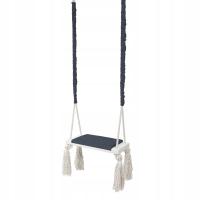 Подвесные качели-дом, сад-стиль бохо, бархат-темно-серый