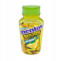 Mentos SOURS Lemon лимонная кислая конфета драже без сахара с остроумием C 49g