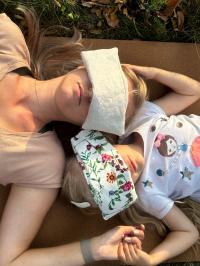 len jedwab woreczek relaksacyjny na oczy lawenda bursztyn sól gorczyca