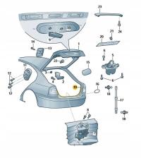 NOWA ORYGINALNA Uszczelka maski/klapy bagażnika 1Z5827705A