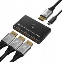 Cabledeconn 3 порта Hdmi переключатель 3в1 DP переключатель двунаправленный сплиттер