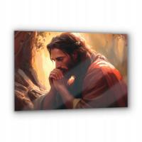 Стеклянный образ Иисуса, молящегося в саду