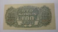 Banknot Czechosłowacja 100 koron 1944 SPECIMEN stan 1-