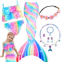 8в1 русалка хвост русалка купальник Ариэль купальный костюм для плавания 110 см