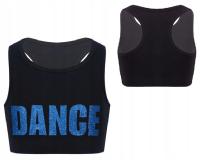 Top Sportowy Dance Stanik Gimnastyczny Bawełna Biustonosz Niebieski