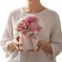 Flower Box Bukiet świeczki sojowe Podziękowanie dla rodziców chrzestnych