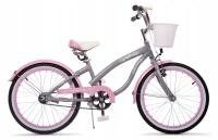 ROWEREK DZIECIĘCY 20 cali DLA DZIEWCZYNKI CRUISER 5-8 lat ROWER + STOPKA