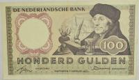 19.aj.Holandia, 100 Guldenów 1953 rzadki, St.2/3+