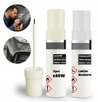 Zaprawka OPEL 40W (z40W) Zestaw 2w1: Lakier Bazowy + Bezbarwny z Pędzelkiem