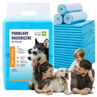 PODKŁADY HIGIENICZNE chłonne MATY DLA PSA KOTA nauka sikania 60x40 100 szt