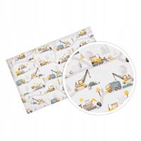 PRZEŚCIERADŁO DO ŁÓŻECZKA 120x60 Z GUMKĄ BAWEŁNA 100% KOPARKI