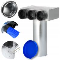 SKRZYNKA ROZPRĘŻNA 3x75 MM | FI 125 | REKUPERACJA OCYNK-GUMA POD ANEMOSTAT