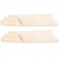 1PARA BEŻOWE POGRUBIONE PŁÓCIENNE RĘKAWICE KUCHENNE ODPORNE NA CIEPŁO DO GOTOWANIA