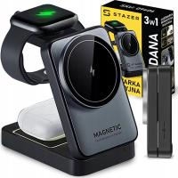 Ładowarka bezprzewodowa Mobes 3w1 składana z USB typ C