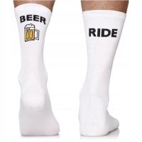 Skarpety Todo Cycling Pro model Beer Ride, białe, 35-38
