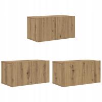 Zestaw szafek RTV 3 pcs Brązowy 60 x 30 x 30 cm