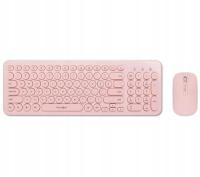 Мышь и клавиатура Reinston USB 2,4 ГГц розовый беспроводной комплект