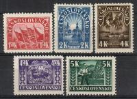 Czechosłowacja 1945 Mi 455-459 Czyste **