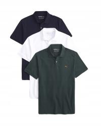 Koszulka polo męska 3-PAK zestaw koszulek Abercrombie & Fitch L