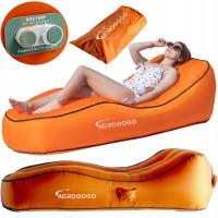 MATERAC dmuchany automatycznie LEŻAK AEROGOGO CL1 POMARAŃCZOWY