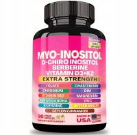Mieszanka Myo-Inozytolu i D-Chiro 16 w 1 | Extra Strength 90 Veggie Caps...