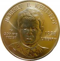 1$ USA 1998 -S- ROBERT F. KENNEDY RFK SREBRO MATT