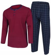 ElegantePrecio piżama męska BORDO GHOST CLASSIC długi rękaw