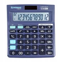 Kalkulator biurowy DONAU TECH, 12-cyfr. wyświetlacz, 140x122x30 mm czarny