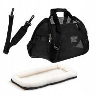 Складной вентилируемый переносчик для кошки собаки сумка с ремнем и ковриком (I052)
