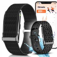 Smart Opaska - Pomiar Tętna Ciśnienia Tlenu We Krwi HRV Sen Kroki Wibracje