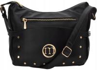 Monnari Большая Сумка-Мессенджер С Карманами Женская Сумка С Заклепками Черная