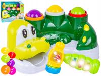 ZRĘCZNOŚCIOWA GRA DLA NAJMŁODSZYCH ZBIJAK, WBIJ PIŁECZKĘ, WESOŁY KROKODYL