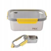 Pojemnik LuchBox obiadowy PIKA 1200 ml inox + pokrywa szklana BPA-free,