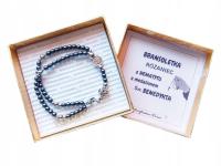 RÓŻANIEC na rękę CAŁY pełny Bransoletka z HEMATYTU medalion św.Benedykta170